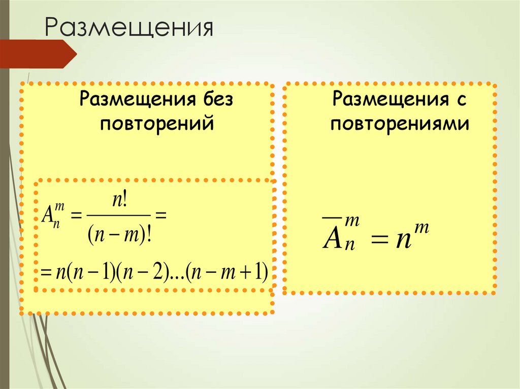 Размещения