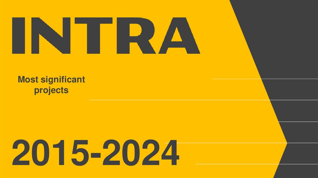 Most significant projects