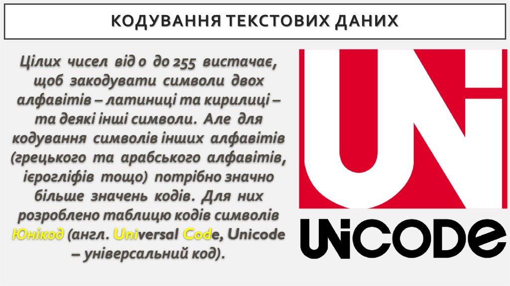 Кодування текстових даних