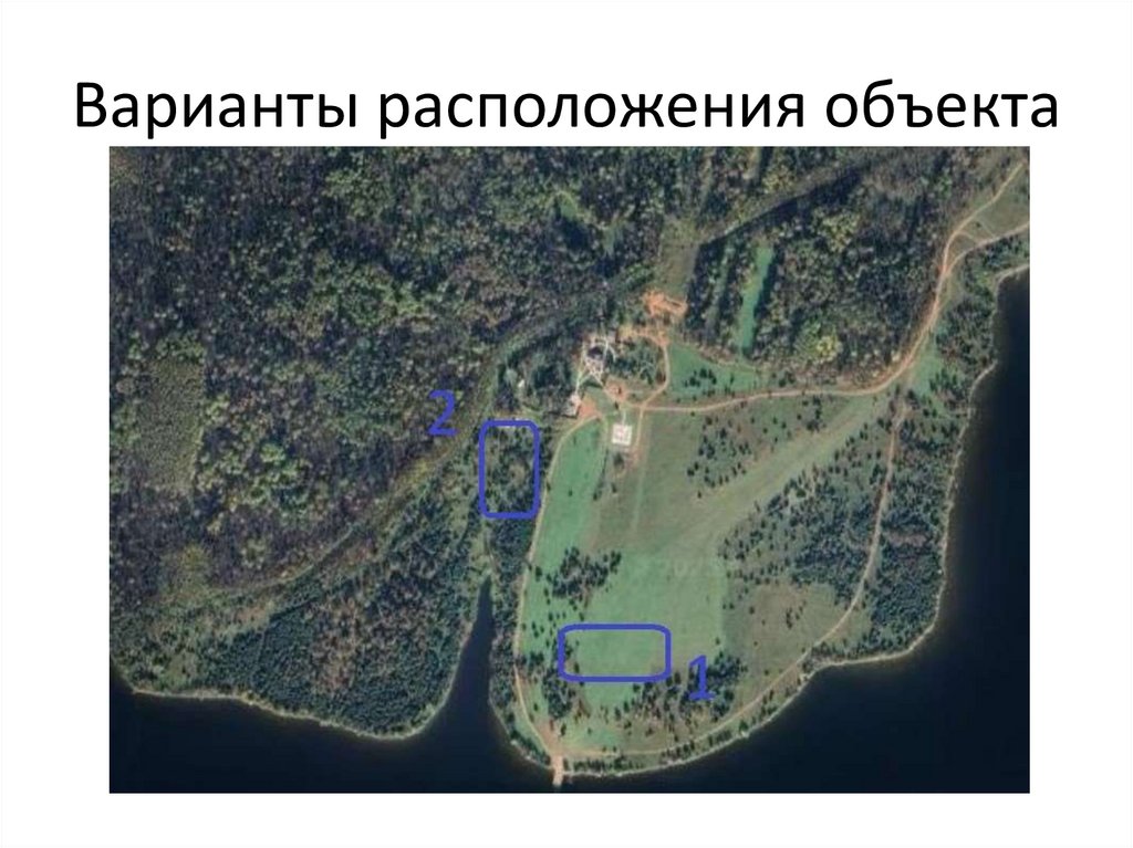 Варианты расположения объекта