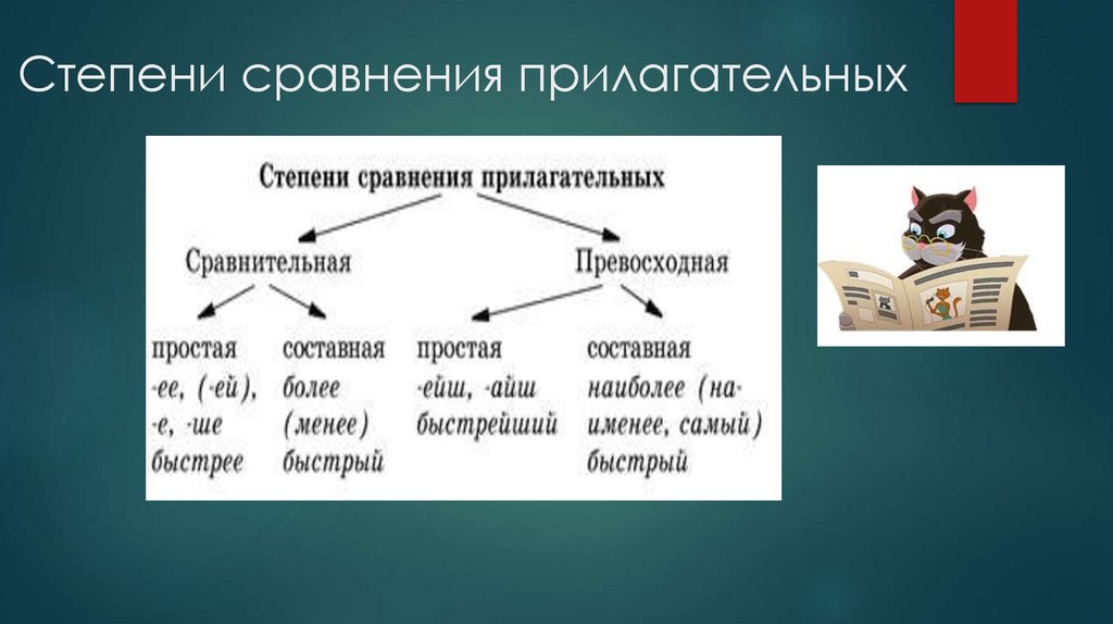 Степени сравнения прилагательных