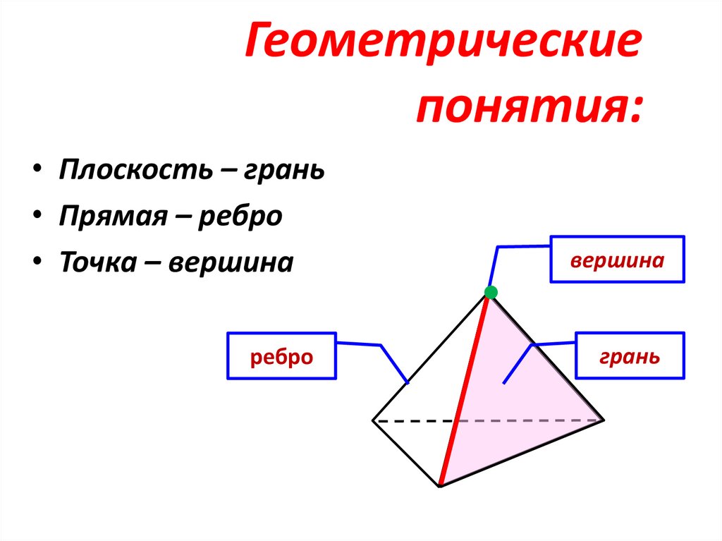 Геометрические понятия: