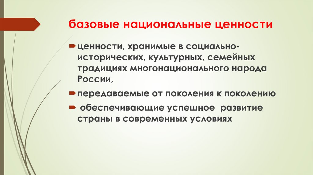 базовые национальные ценности
