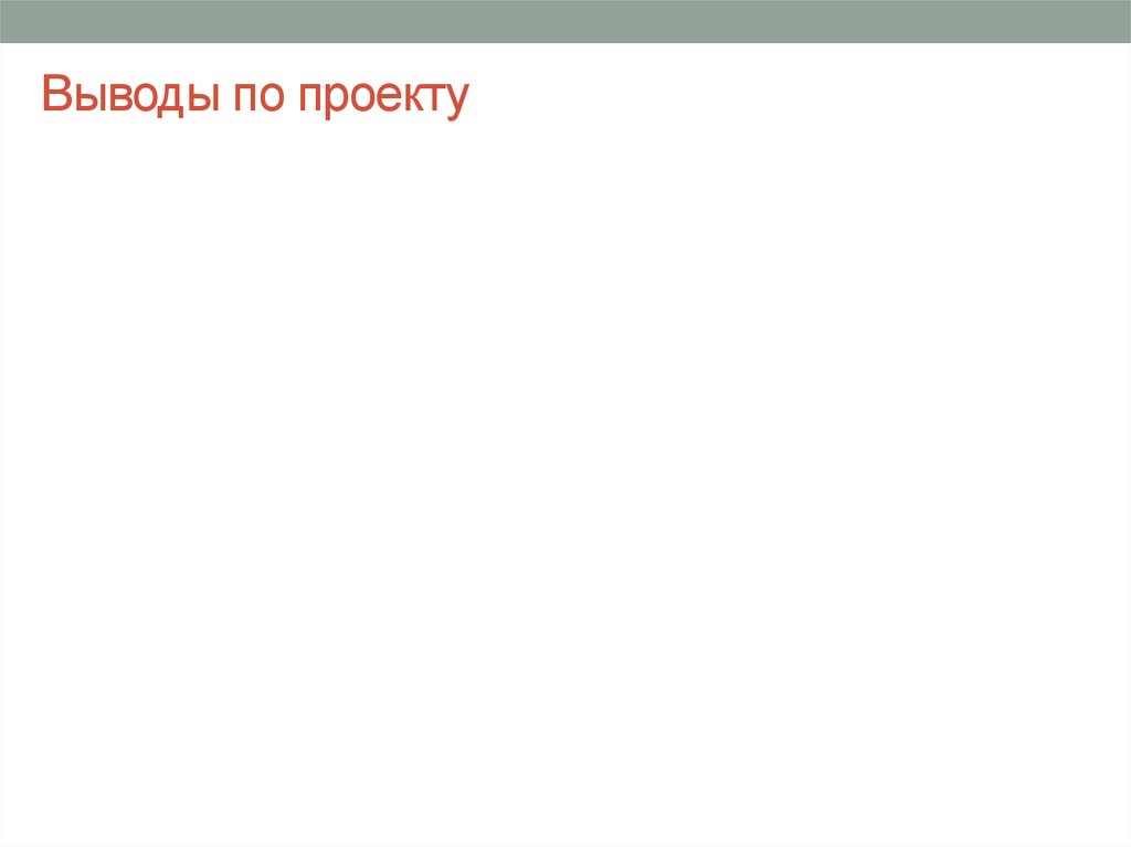 Выводы по проекту