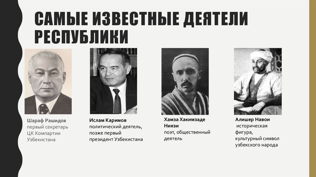 Самые известные деятели республики