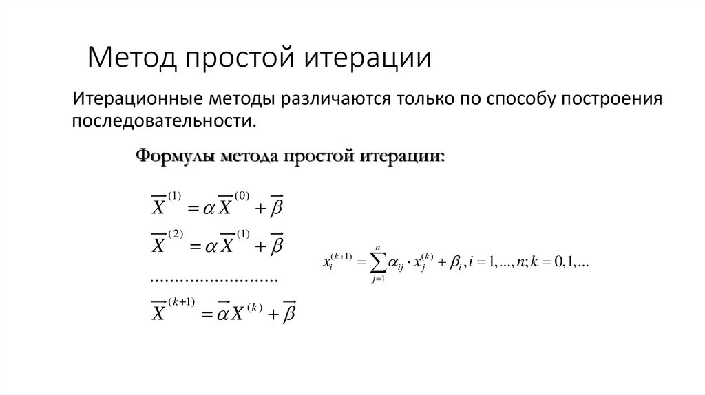 Метод простой итерации