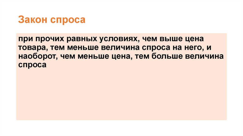 Закон спроса