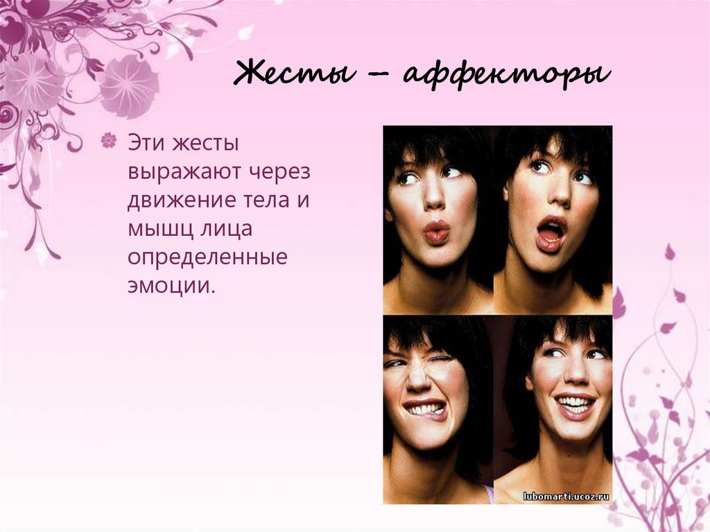 Жесты – аффекторы 