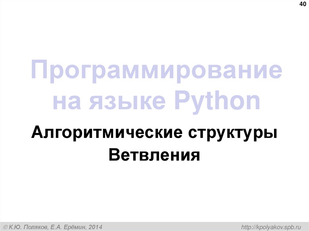 Программирование на языке Python