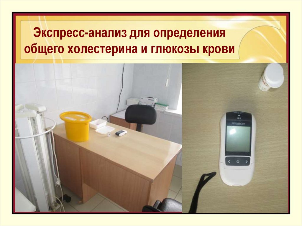 Экспресс-анализ для определения общего холестерина и глюкозы крови