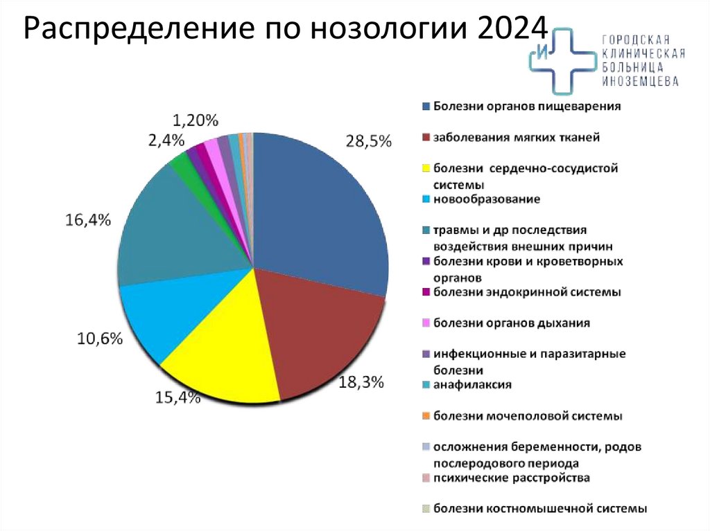 Распределение по нозологии 2024