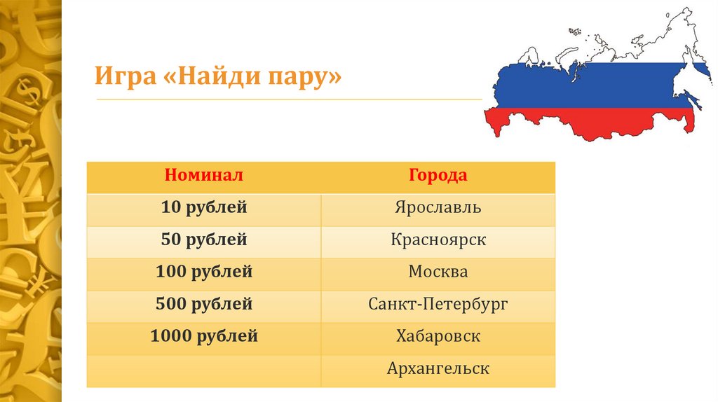Игра «Найди пару»
