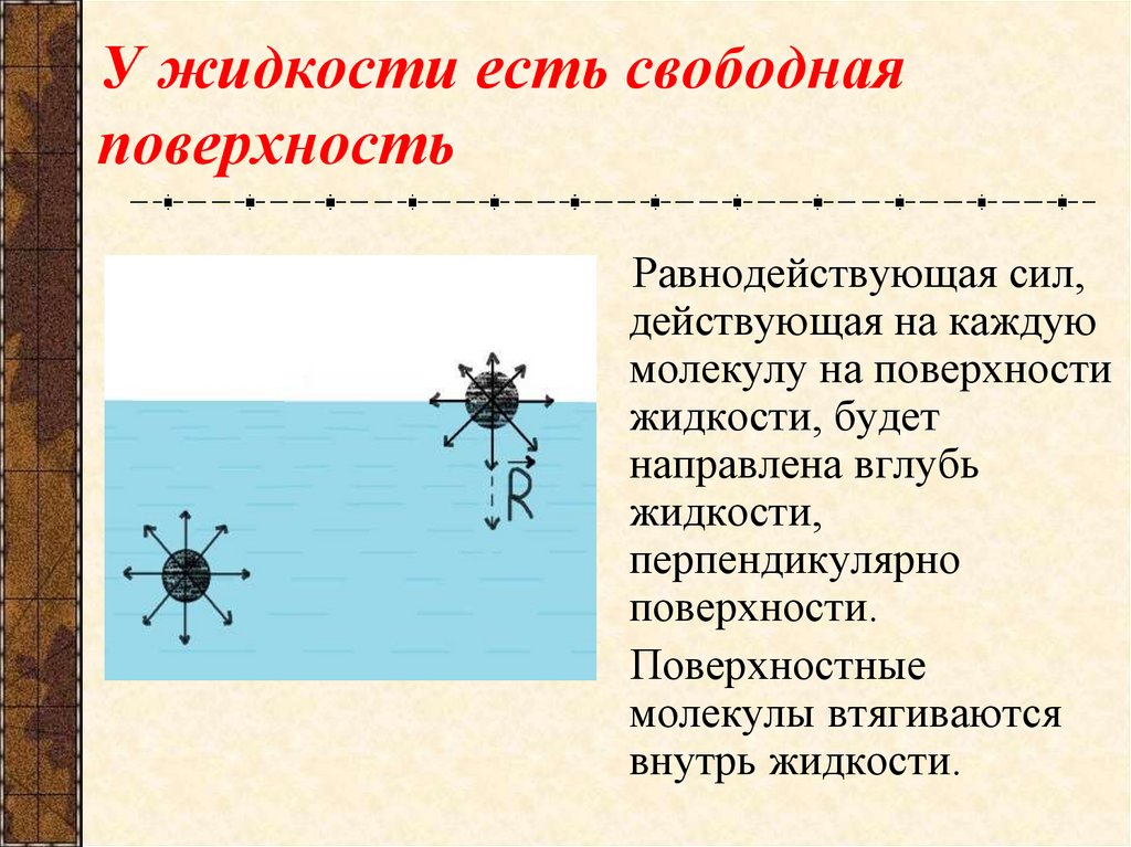У жидкости есть свободная поверхность