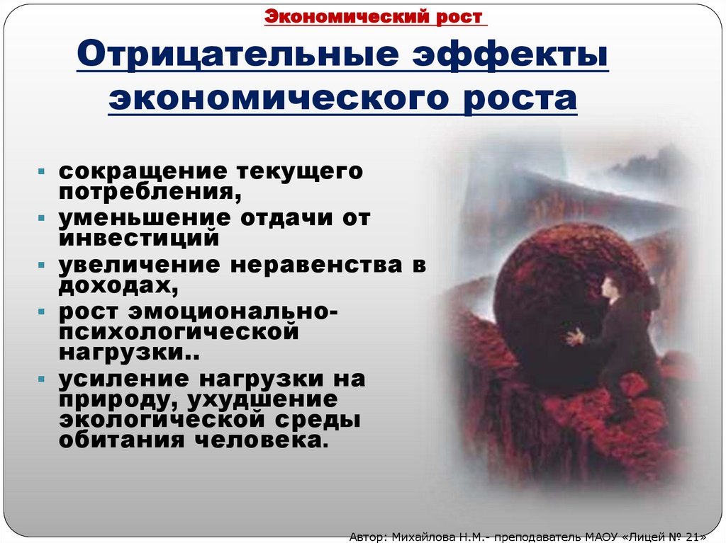 Отрицательные эффекты экономического роста