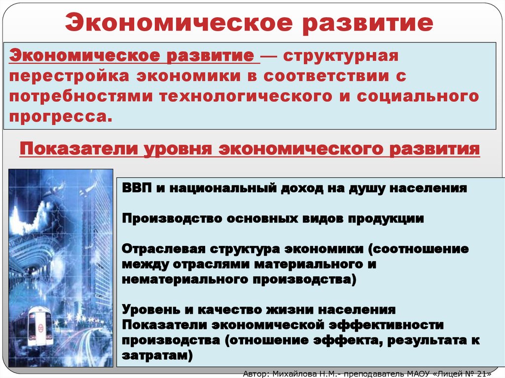 Экономическое развитие