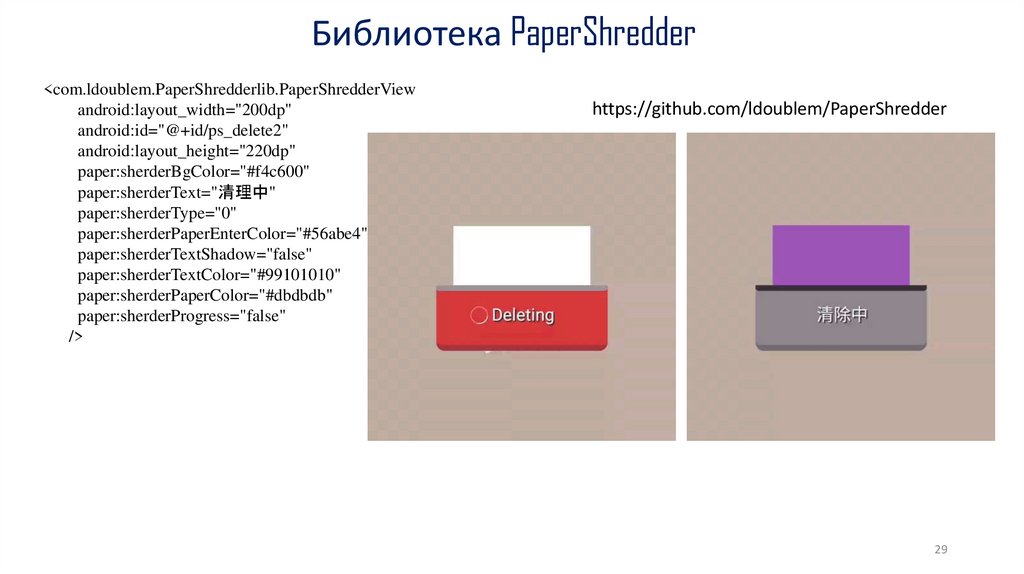 Библиотека PaperShredder