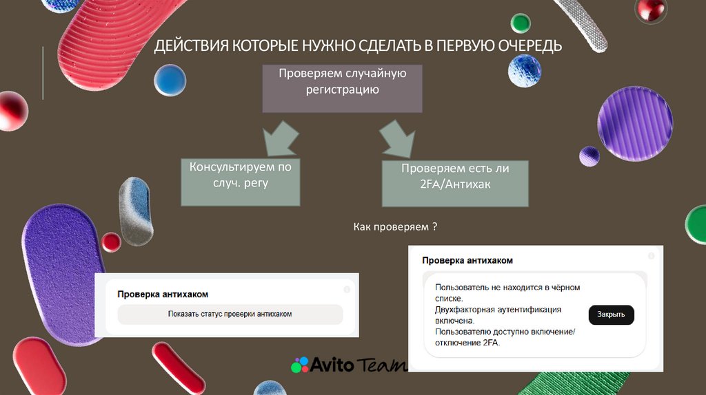 Действия которые нужно сделать в первую очередь