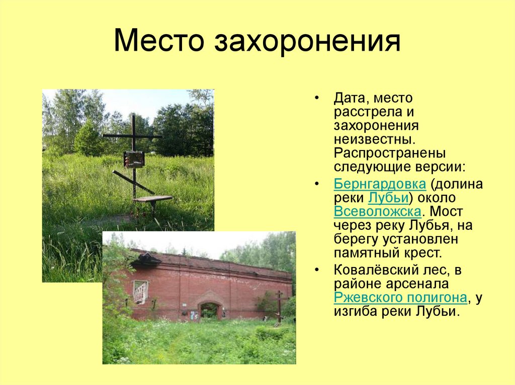 Место захоронения