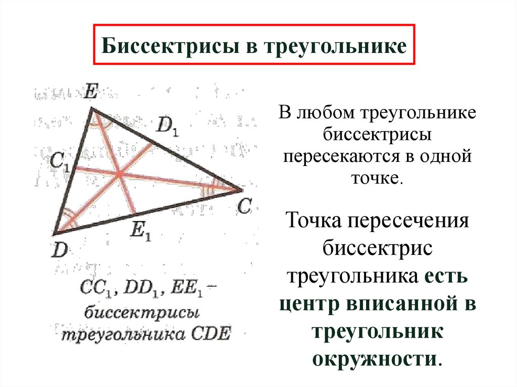 Биссектрисы в треугольнике