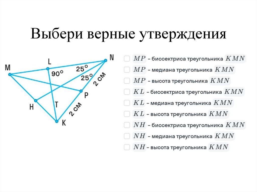 Выбери верные утверждения