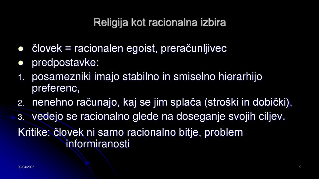 Religija kot racionalna izbira