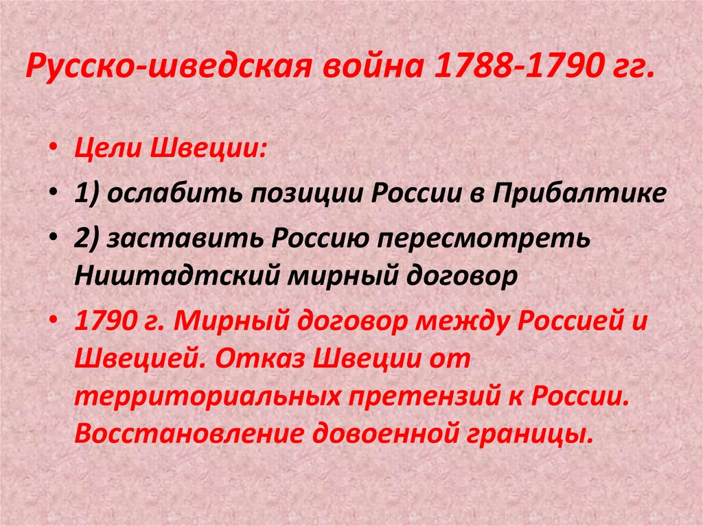Русско-шведская война 1788-1790 гг.