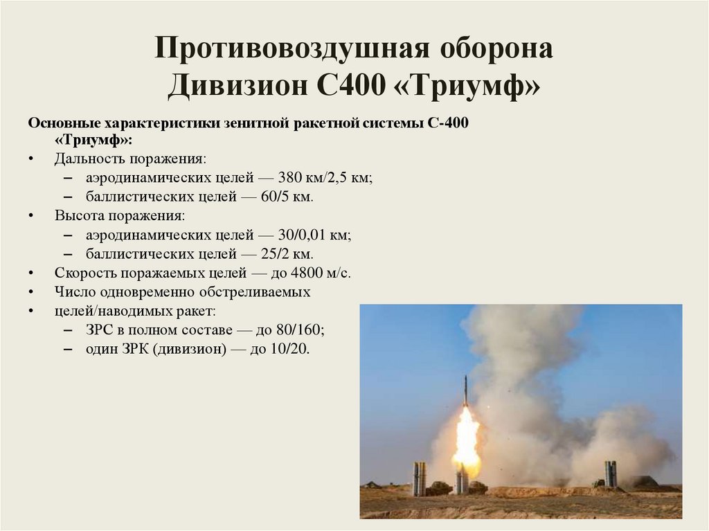 Противовоздушная оборона Дивизион С400 «Триумф»