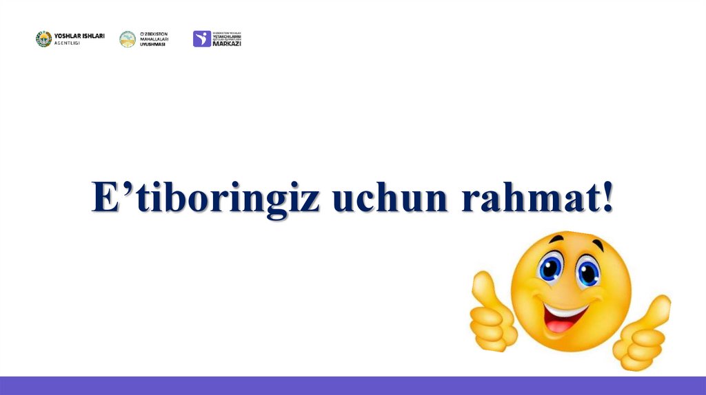 E’tiboringiz uchun rahmat!