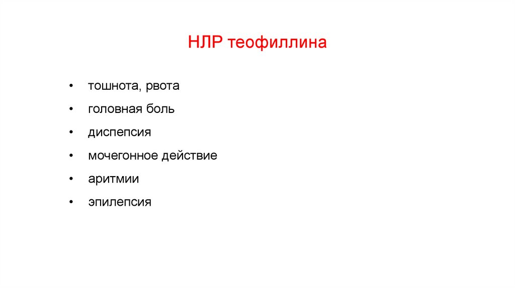 НЛР теофиллина