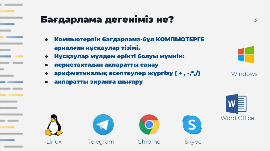 Бағдарлама дегеніміз не?