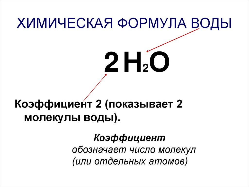 ХИМИЧЕСКАЯ ФОРМУЛА ВОДЫ