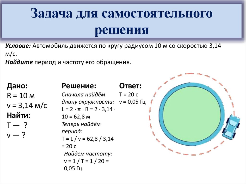 Задача для самостоятельного решения