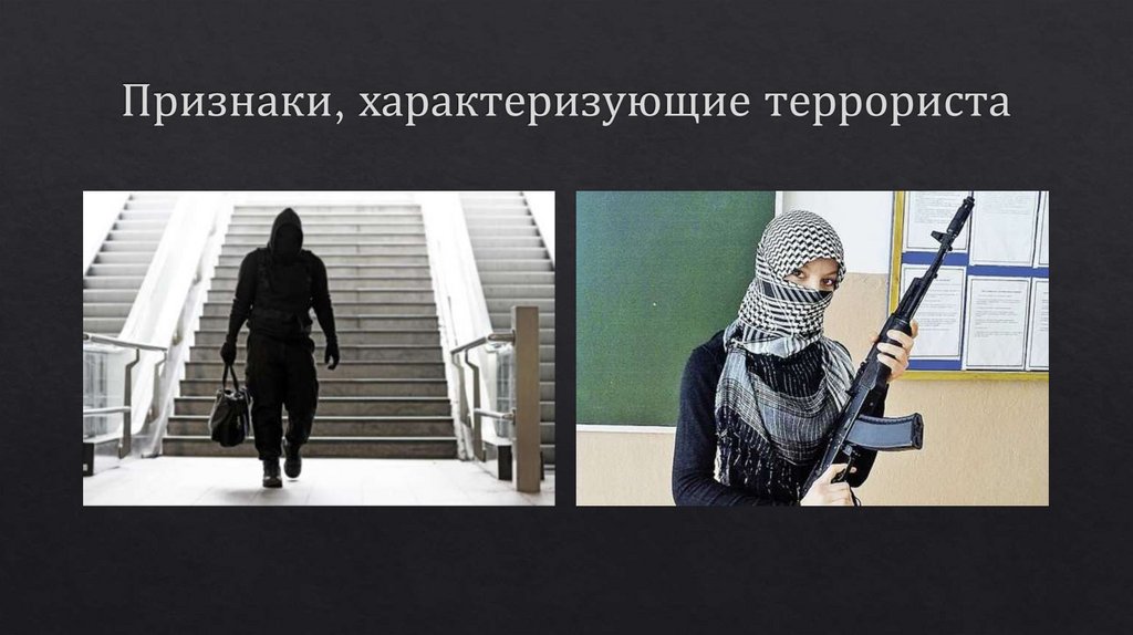 Признаки, характеризующие террориста