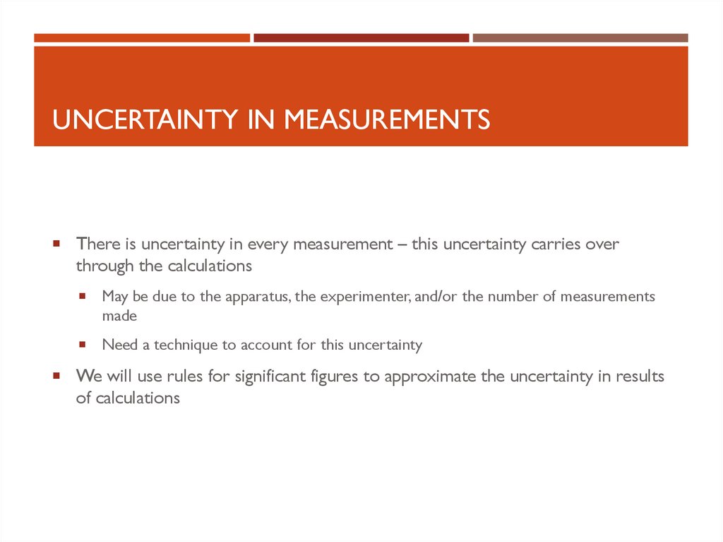 Uncertainty in Measurements