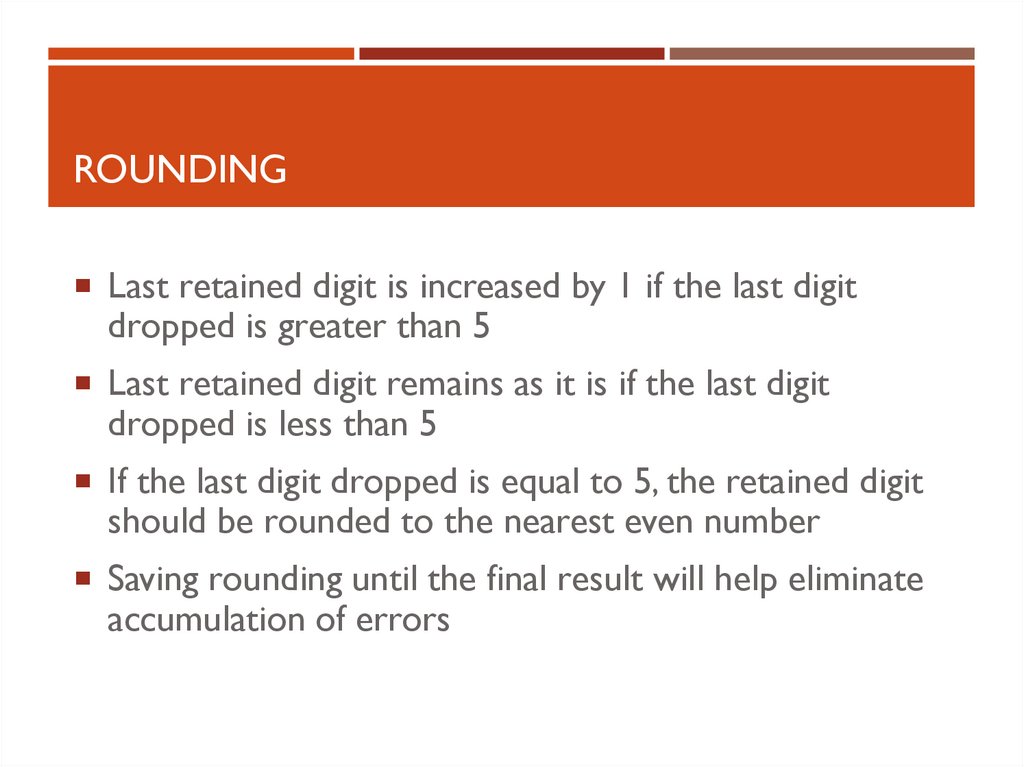 Rounding