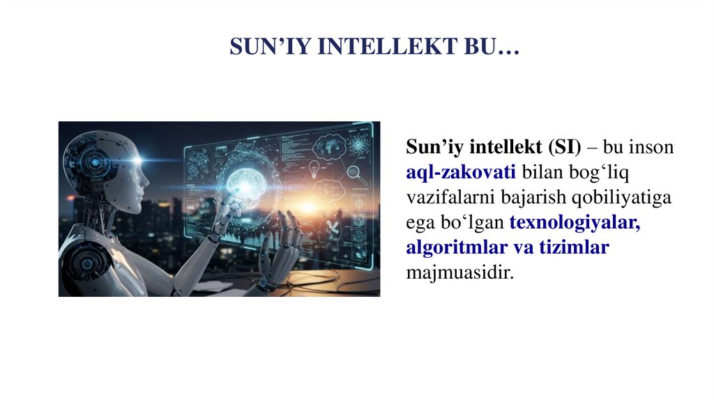SUN’IY INTELLEKT BU…