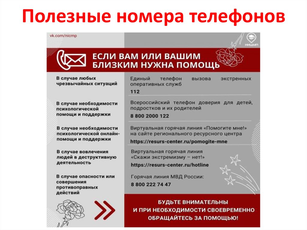 Полезные номера телефонов