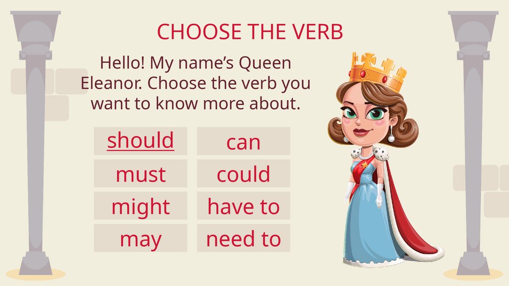 CHOOSE THE VERB