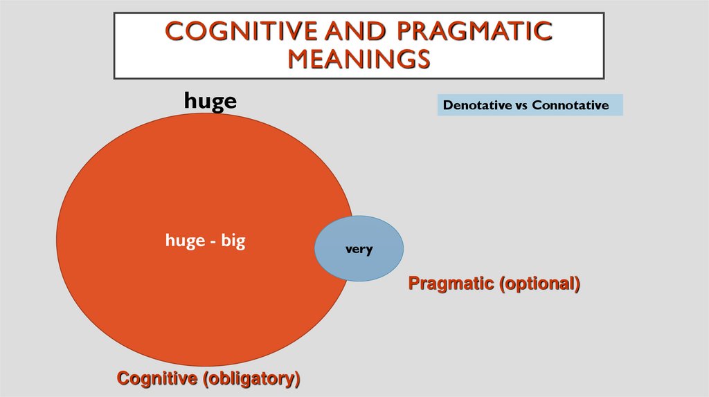 Cognitive and pragmatic meanings