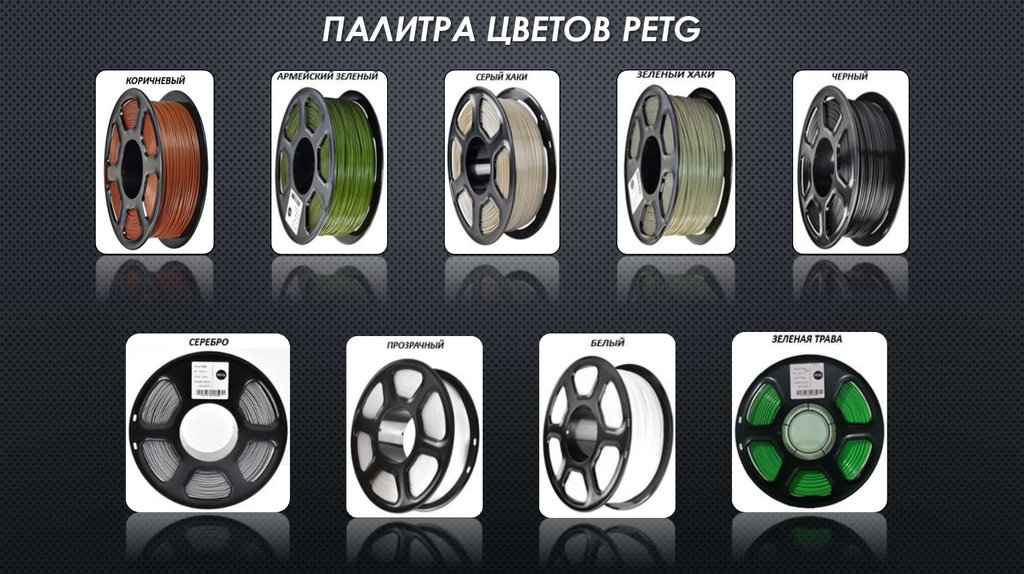 ПАЛИТРА ЦВЕТОВ PETG