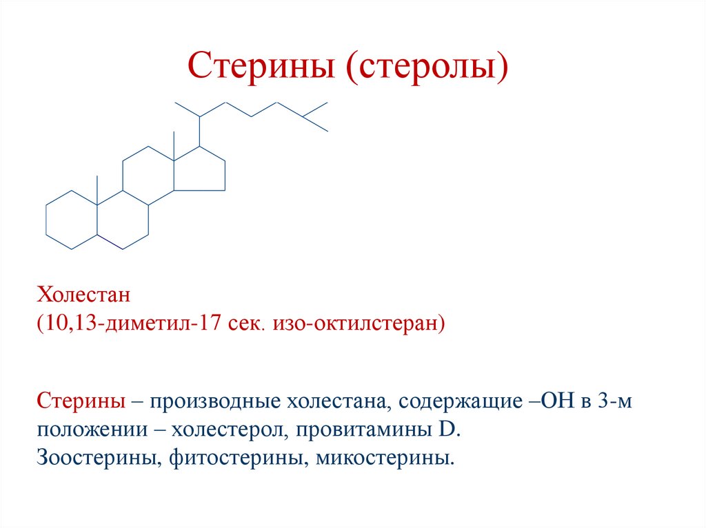Стерины (стеролы)