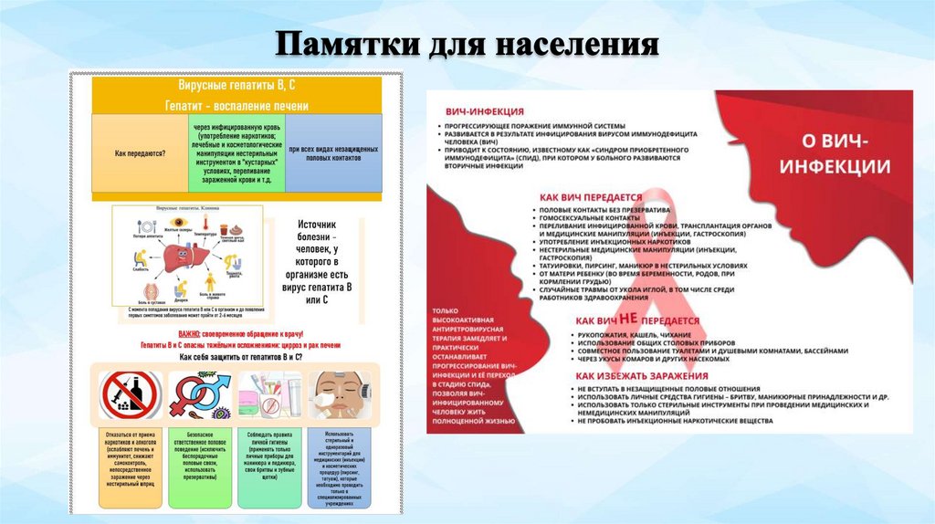 Памятки для населения