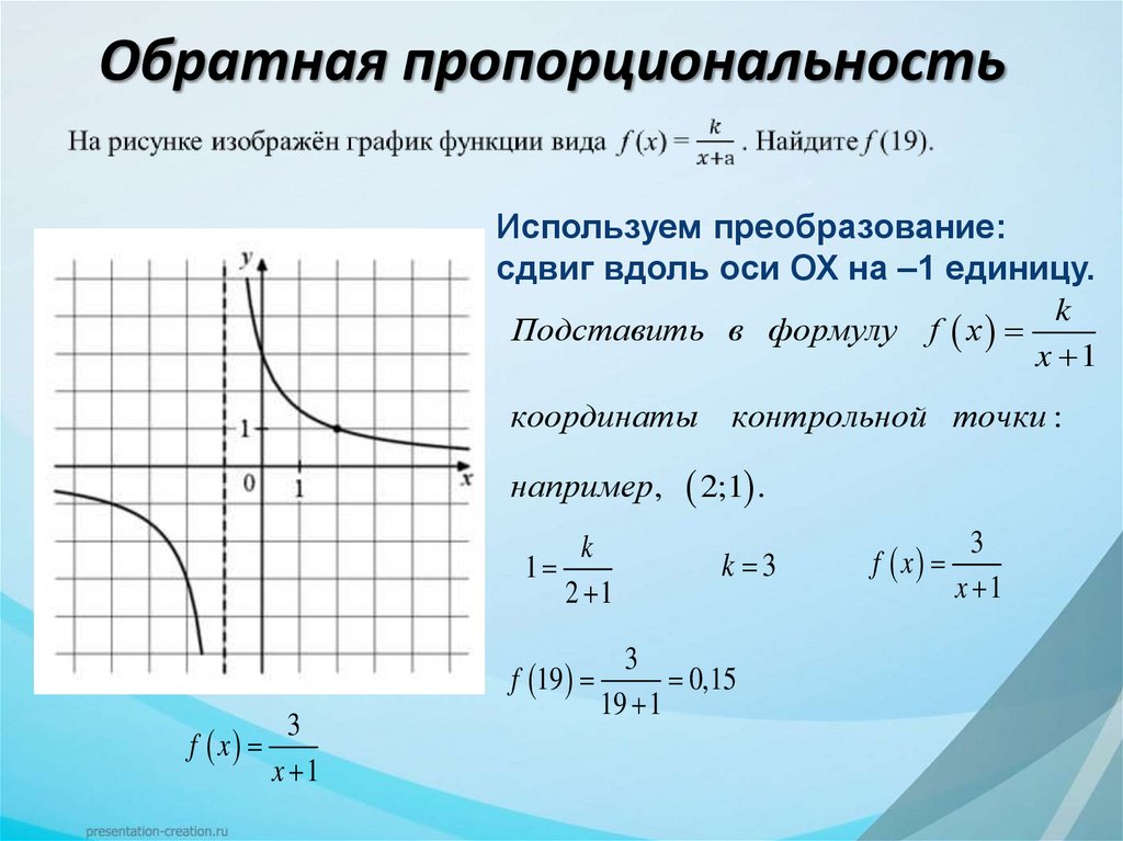Обратная пропорциональность