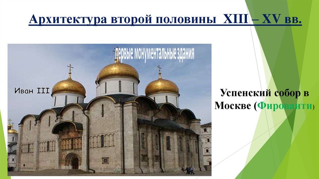 Архитектура второй половины XIII – XV вв.