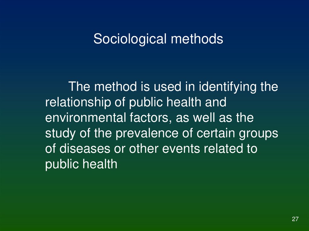 Sociological methods