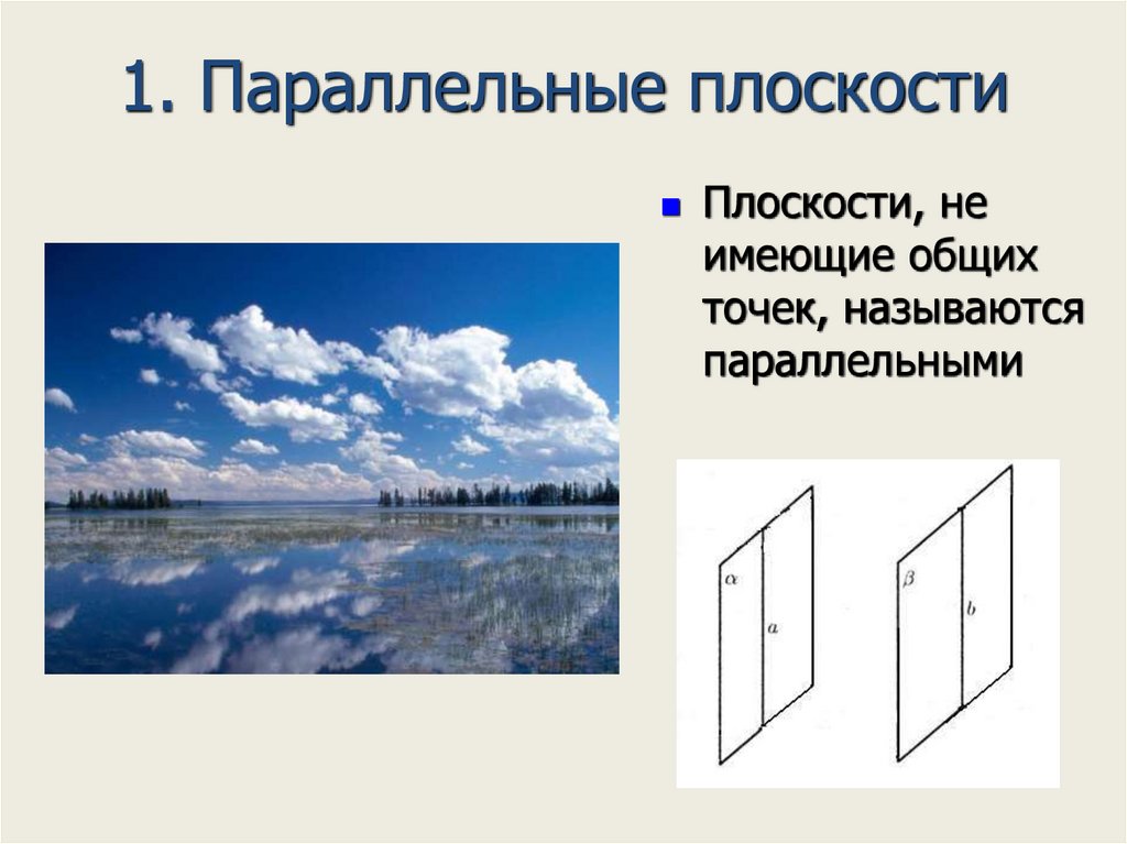 1. Параллельные плоскости