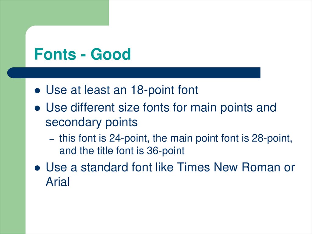 Fonts - Good