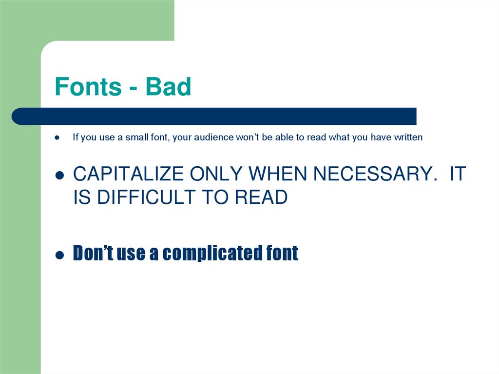 Fonts - Bad