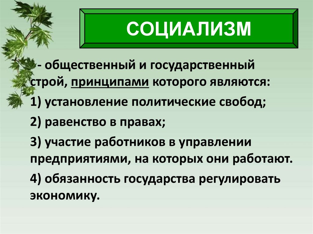 СОЦИАЛИЗМ