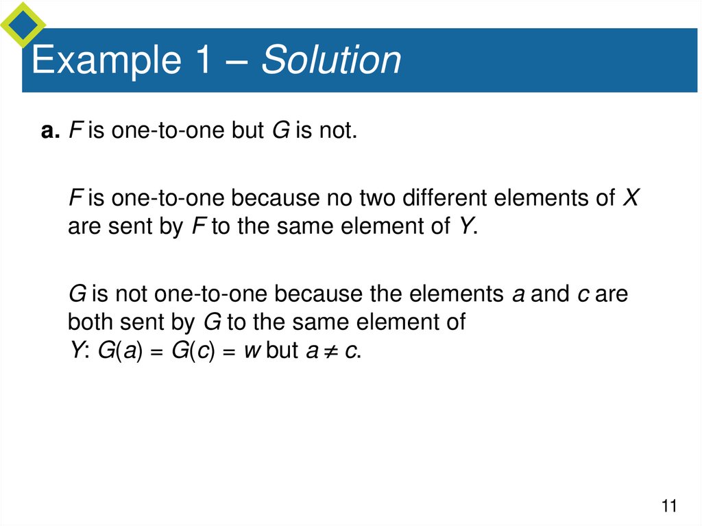 Example 1 – Solution